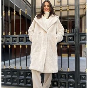 BABATON x ARITIZIA The Teddy Coat Oversized Oat Milk Beige Cream Sz 1 S/M $298